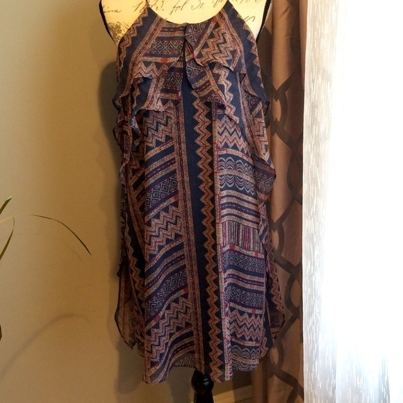 BCBGMazAzria Ruffe Layered Shift Dress - Picture 6 of 8